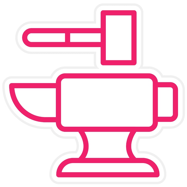 Estilo del icono del yunque de diseño vectorial