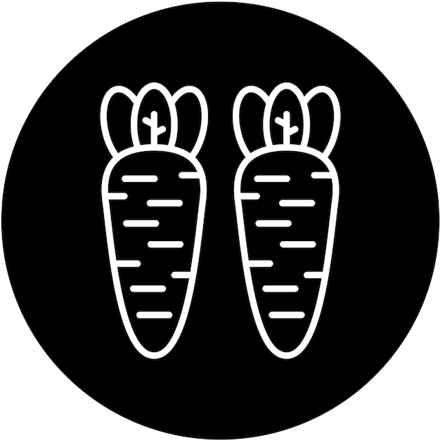 Estilo del icono de las zanahorias