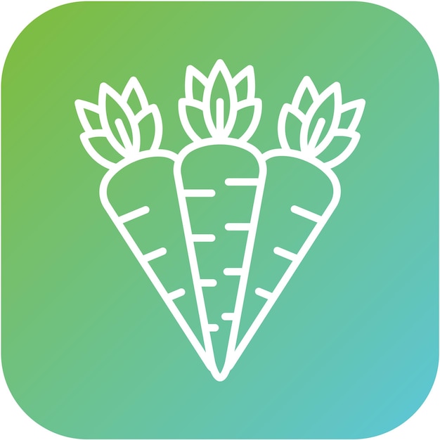 Estilo del icono de las zanahorias