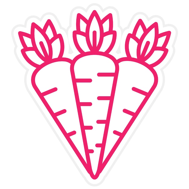 Estilo del icono de las zanahorias