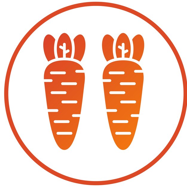 Estilo del icono de las zanahorias