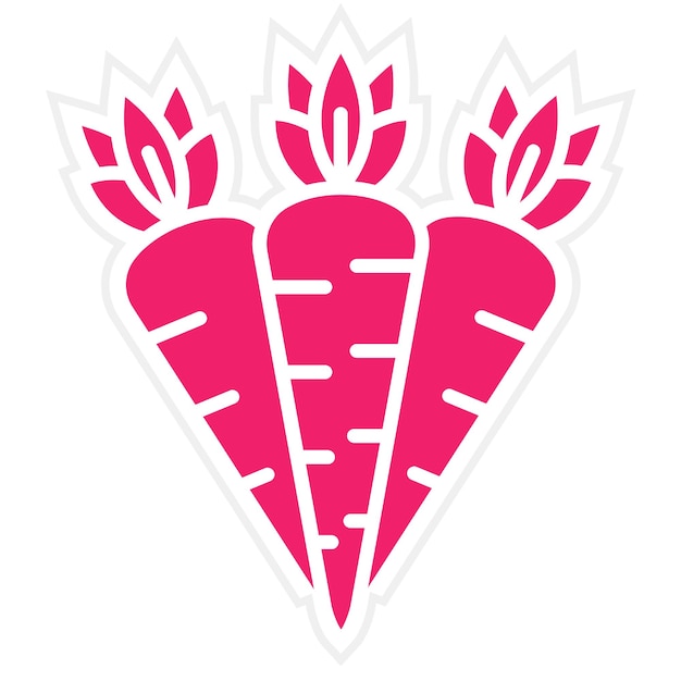 Estilo del icono de las zanahorias