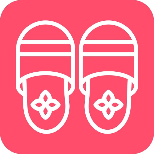 Estilo del icono de las zapatillas de diseño vectorial