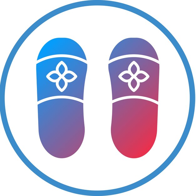 Estilo del icono de las zapatillas de diseño vectorial