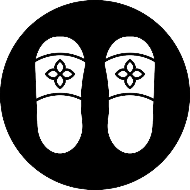 Estilo del icono de las zapatillas de diseño vectorial