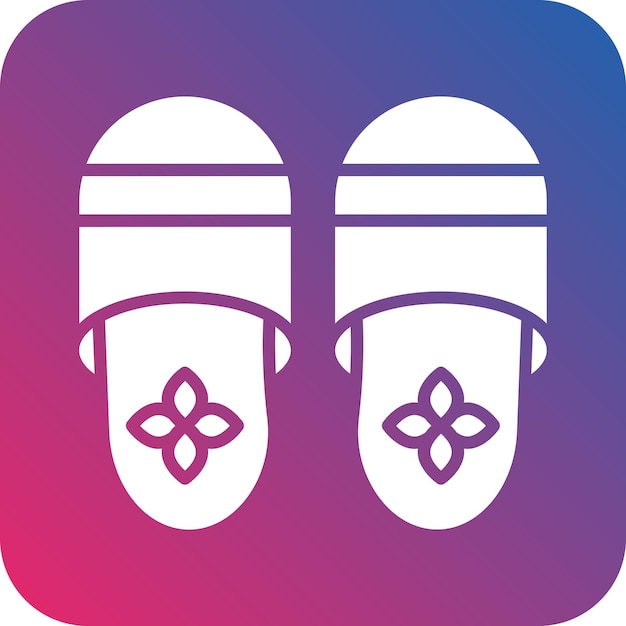 Estilo del icono de las zapatillas de diseño vectorial