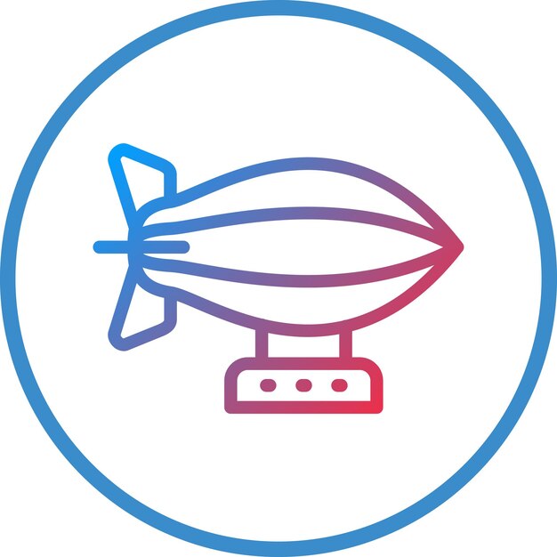 Vector estilo de icono de zeppelin