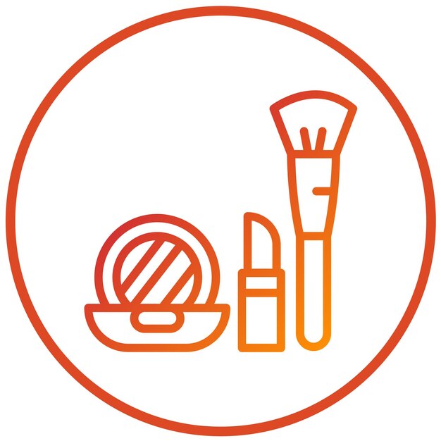 Estilo de íconos de cosméticos de diseño vectorial