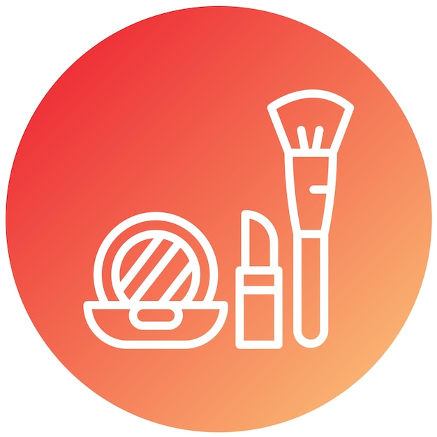 Estilo de íconos de cosméticos de diseño vectorial