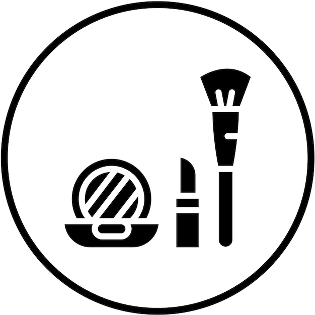 Estilo de íconos de cosméticos de diseño vectorial