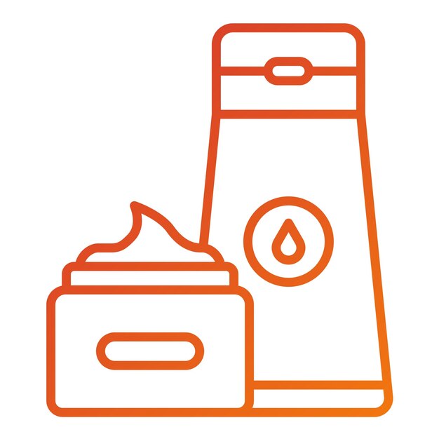 Estilo de íconos de cosméticos de diseño vectorial