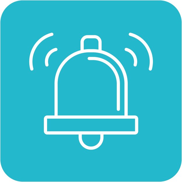 Estilo de ilustración del anillo vectorial de la campana