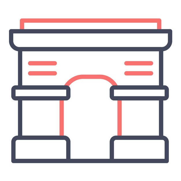 Estilo de ilustración del arco vectorial