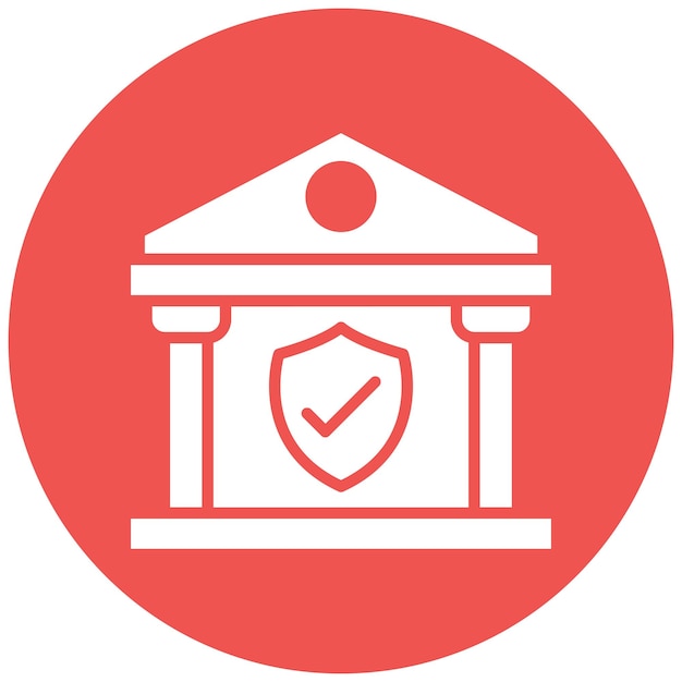 Estilo de ilustración del banco de vectores de seguridad