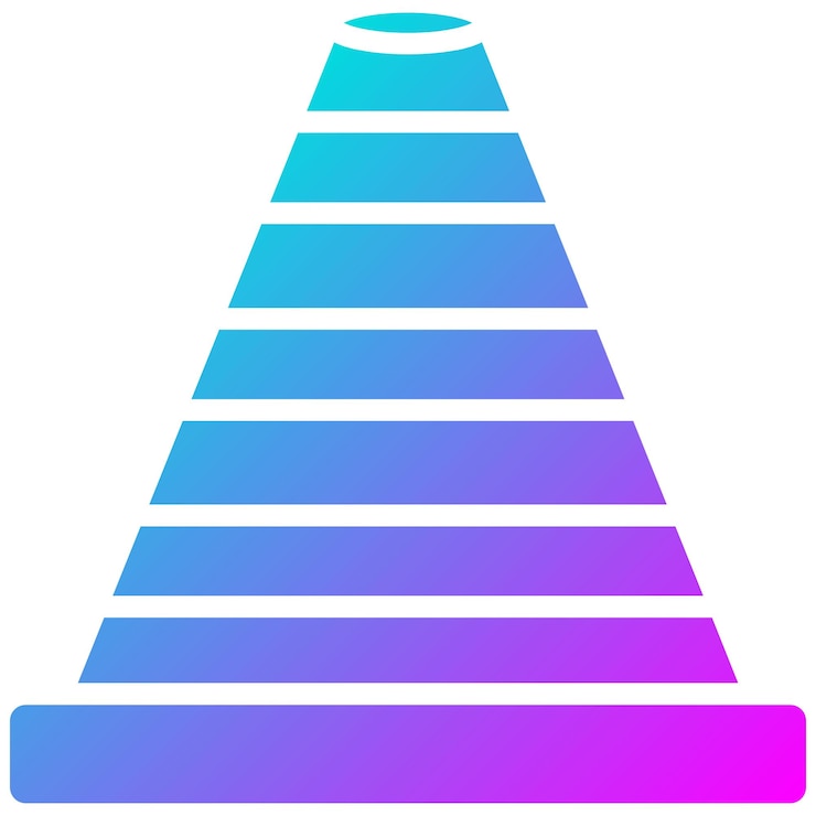 Vector estilo de ilustración del cono vectorial de tráfico