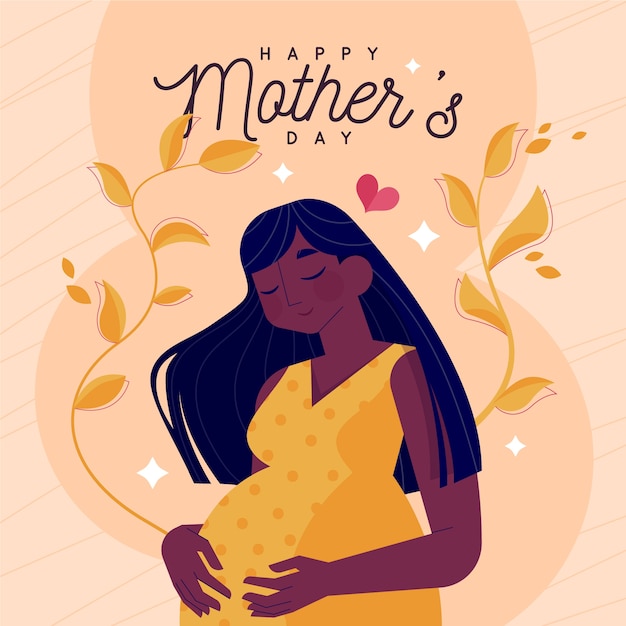 Vector estilo de ilustración del día de la madre