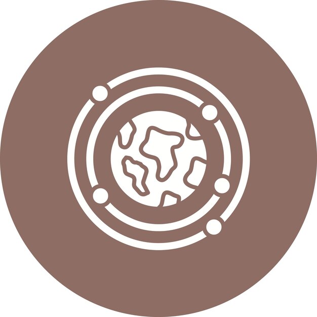 Estilo de la ilustración del espacio vectorial de la órbita