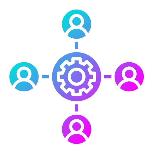 Estilo de ilustración de gestión vectorial de equipos