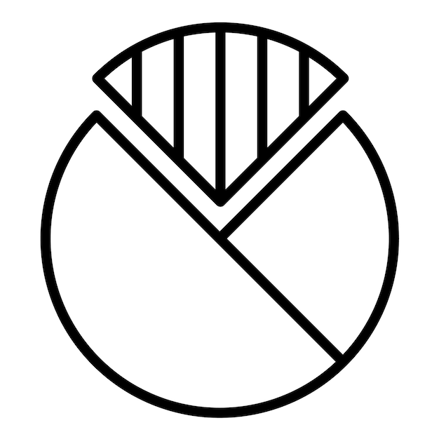 Estilo de ilustración del gráfico vectorial de la torta