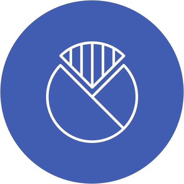 Estilo de ilustración del gráfico vectorial de la torta