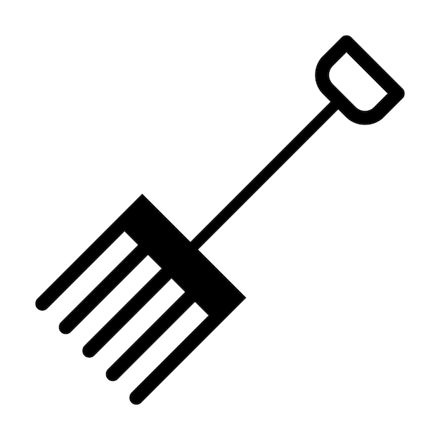 Estilo de la ilustración de la horquilla vectorial de la granja
