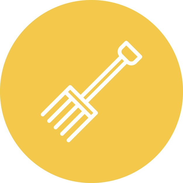 Estilo de la ilustración de la horquilla vectorial de la granja