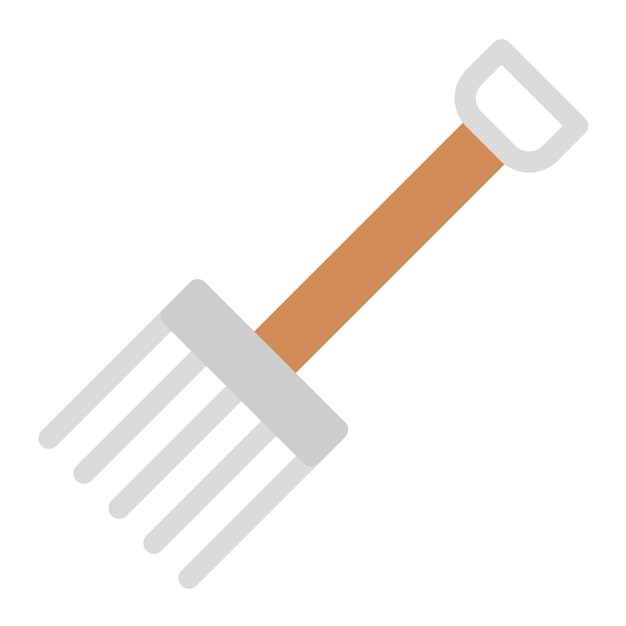 Estilo de la ilustración de la horquilla vectorial de la granja
