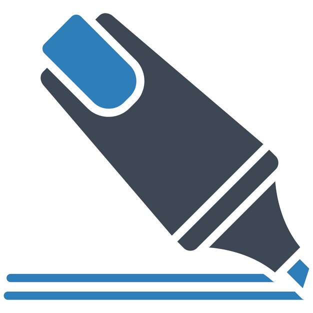 Estilo de la ilustración del marcador vectorial