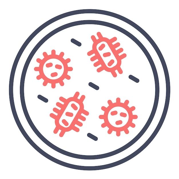 Estilo de ilustración de los microorganismos vectoriales