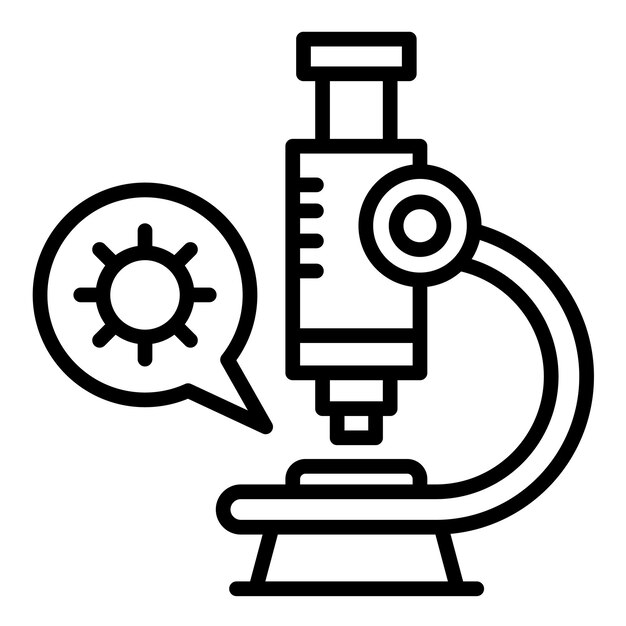 Estilo de ilustración del microscopio vectorial del patógeno