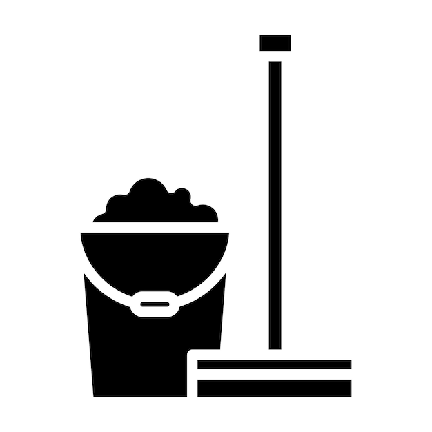 Estilo de ilustración del mop vectorial