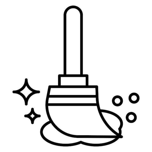 Estilo de ilustración del mop vectorial