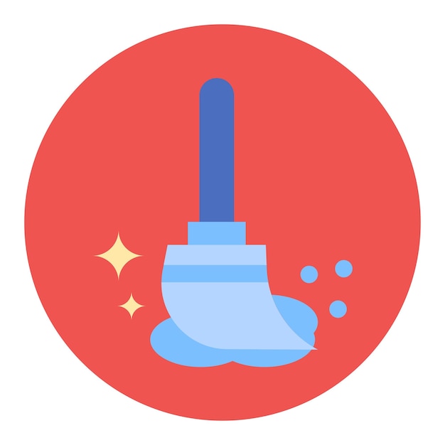 Estilo de ilustración del mop vectorial