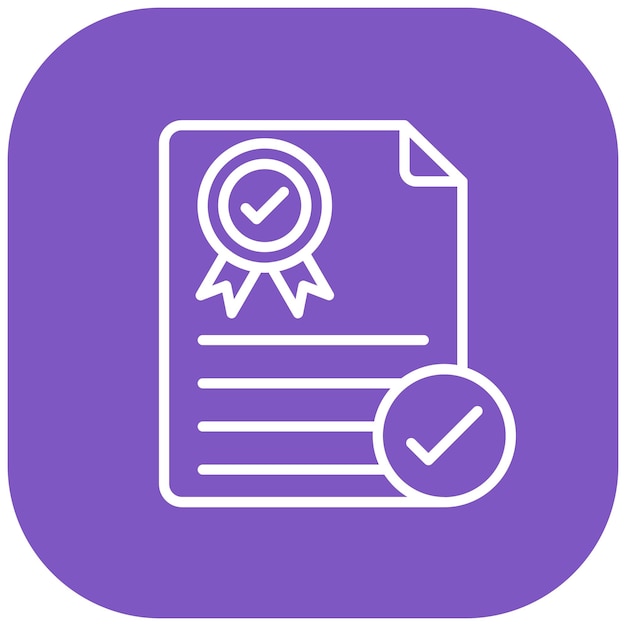 Estilo de la ilustración del vector de acreditación