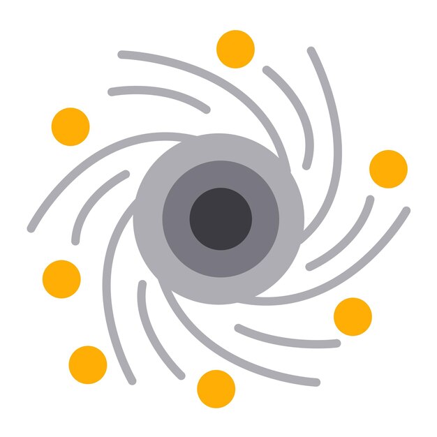 Estilo de ilustración del vector de agujero negro
