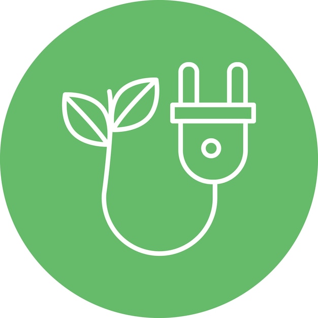Estilo de ilustración del vector de ahorro de energía