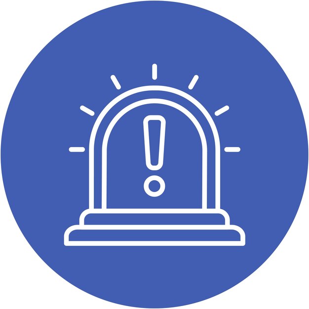 Estilo de la ilustración del vector de alarma de advertencia