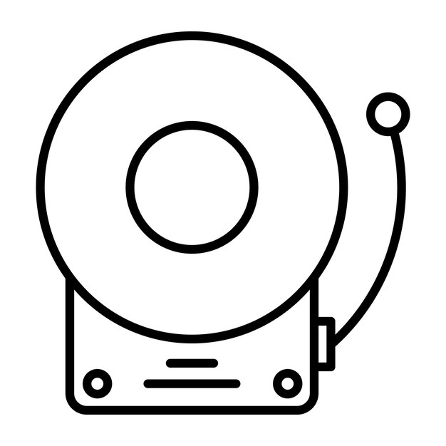 Estilo de ilustración del vector de la alarma de incendio