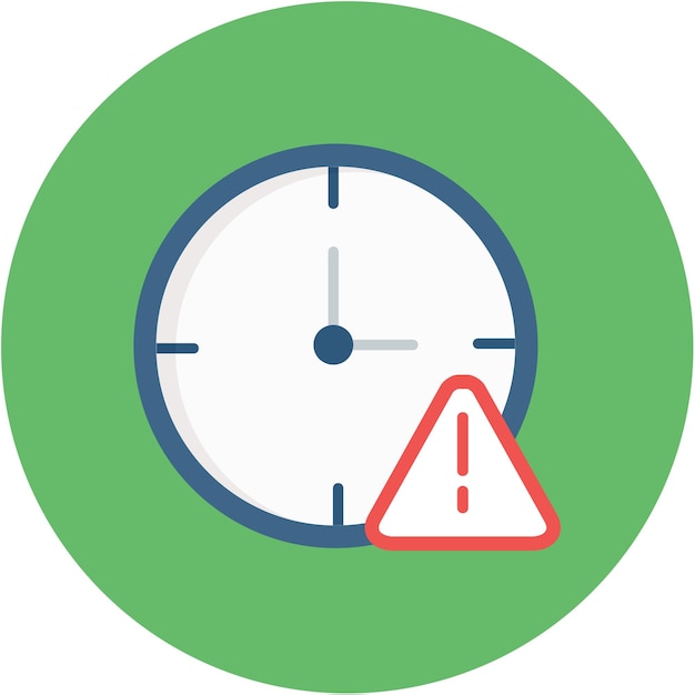Estilo de ilustración del vector de alerta de tiempo