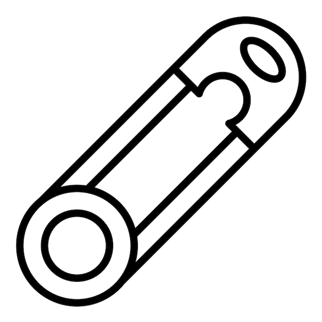 Estilo de ilustración del vector del alfiler de seguridad