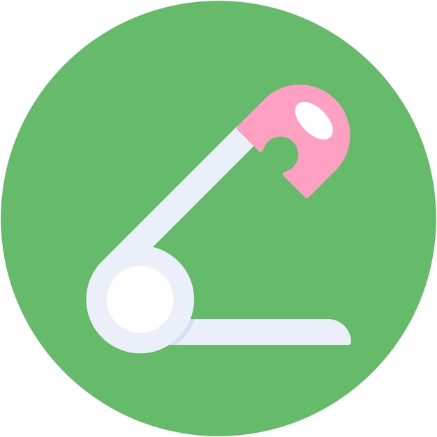 Estilo de ilustración del vector del alfiler de seguridad
