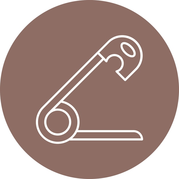 Estilo de la ilustración del vector del alfiler de seguridad