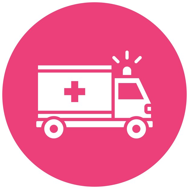 Estilo de ilustración del vector de la ambulancia