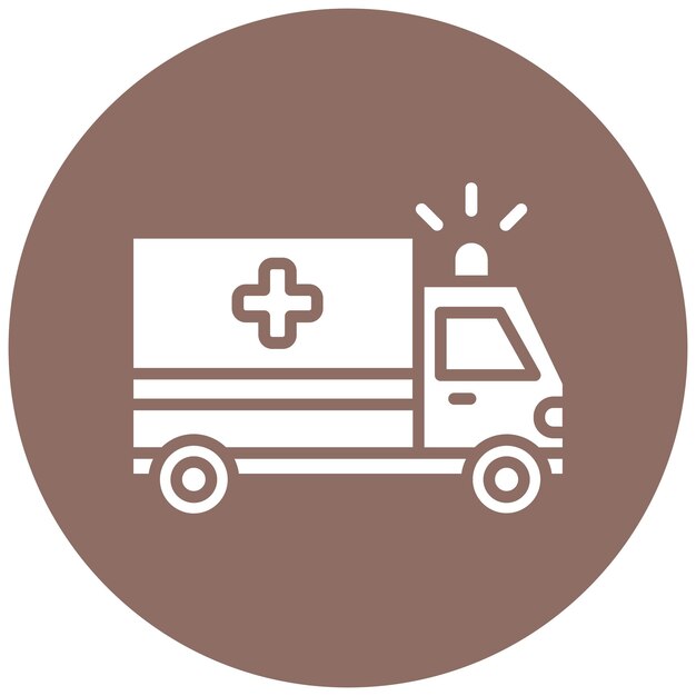 Estilo de ilustración del vector de la ambulancia