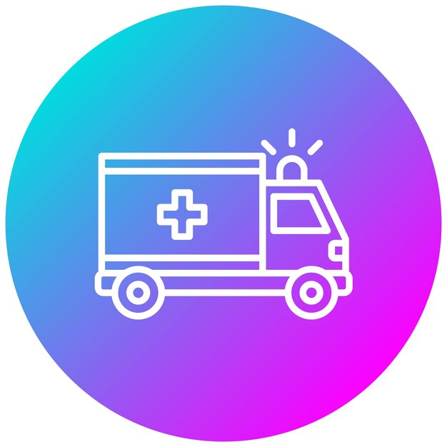 Estilo de ilustración del vector de la ambulancia