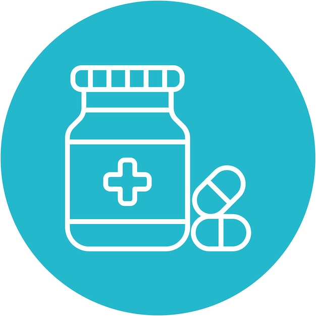 Estilo de ilustración del vector antibiótico