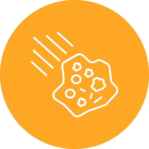 Estilo de la ilustración del vector de asteroides
