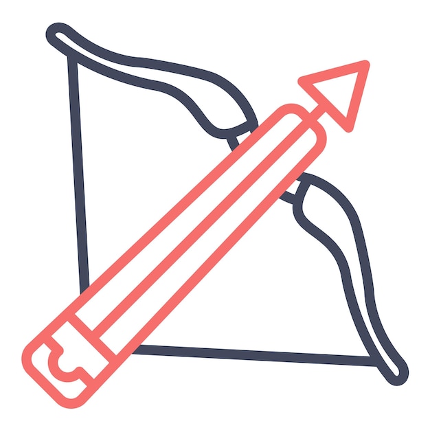 Estilo de la ilustración del vector de la ballesta