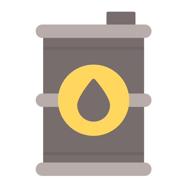 Estilo de ilustración del vector del barril de petróleo