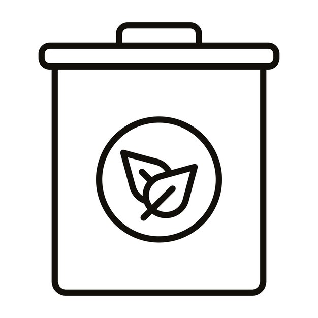 Estilo de ilustración del vector de basura de plantas